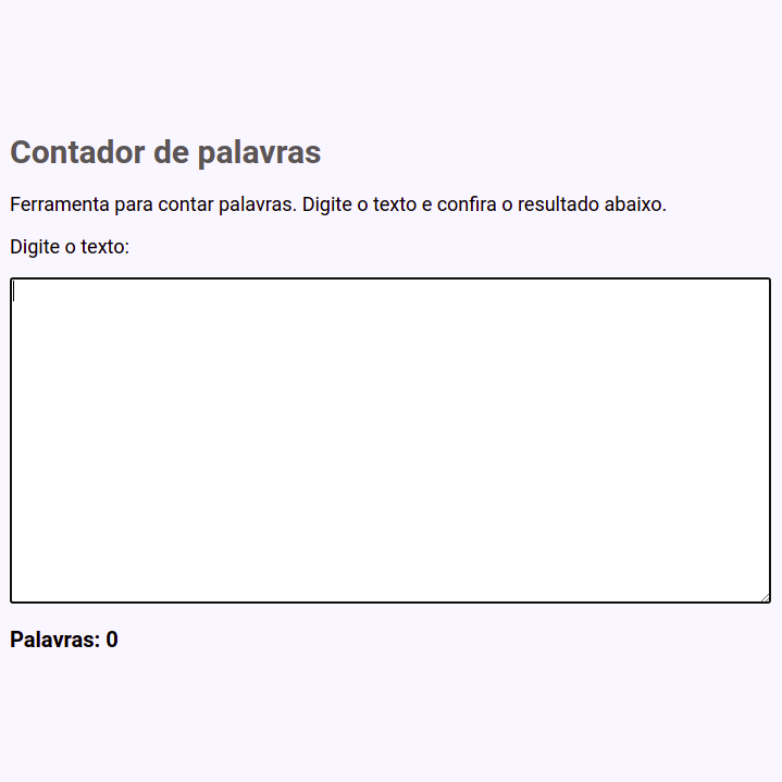 Projeto contador de palavras